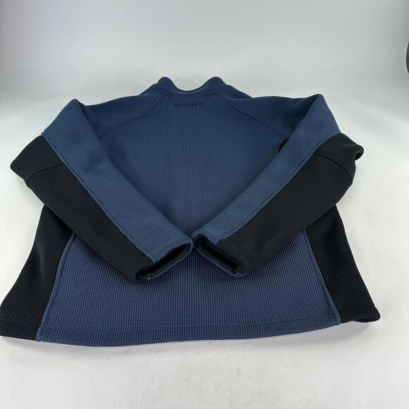 Spyder Mens Foremost Full Zip Sweater Size L Blue Heavy Weight Stryke Jacket - Picture 3 of 13